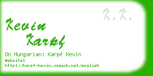 kevin karpf business card